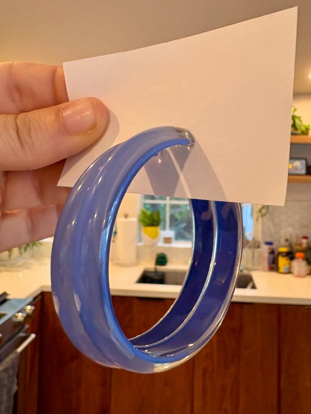 Alison Lou Medium Jelly Hoop Earrings Blue Loucite